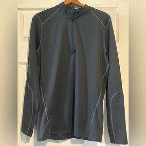Layer 8 Performance Mens Baselayer Long Sleeve Pullover Quick-Dry M 1/4 Zip LN
